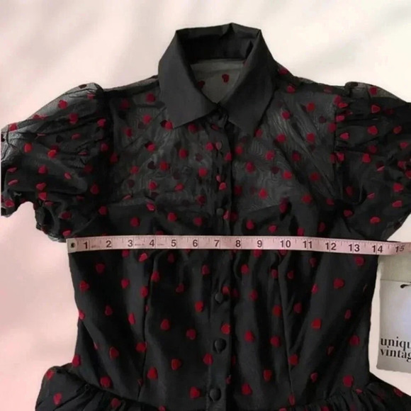 Unique Vintage Whimsigoth Knee length Dress Size XS - Picture 5 of 12